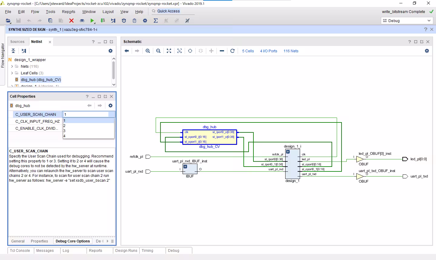 debug hub chain